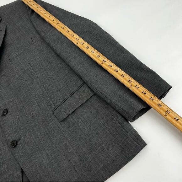 Lauren Ralph Lauren Mens Sportcoat Suit Jacket Blazer 2 button gray wool Stretch - Picture 13 of 15